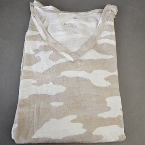 So Favorite V Neck Camouflage Long Sleeve Tee